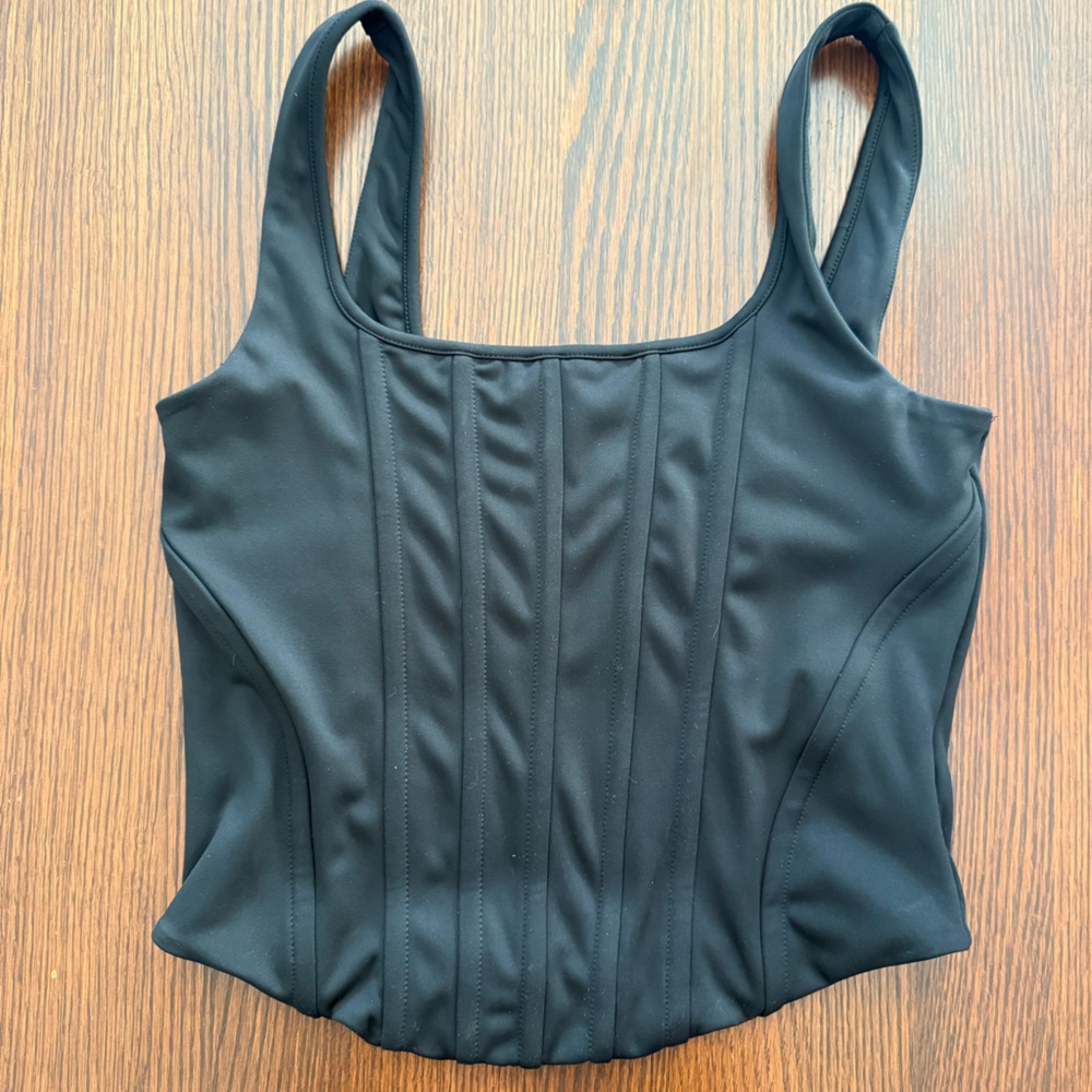 Express Black Corset Top Scoop Neck size M